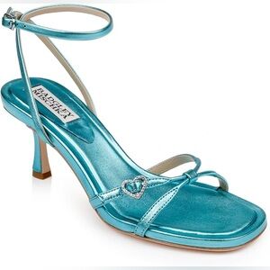 Badgley Mischka Seamoss Green Ankle Strap Heels